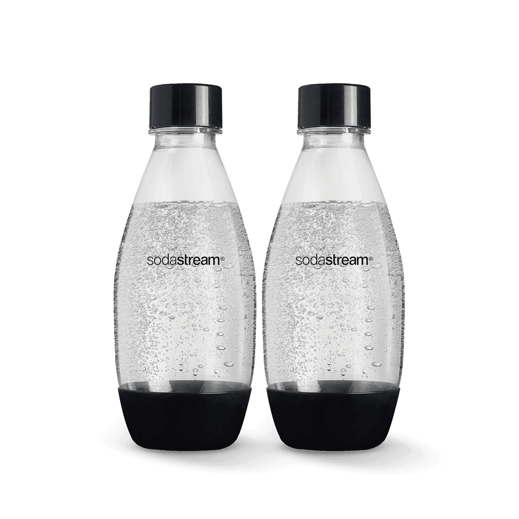 SodaStream 0.5L Slim Dishwasher Safe Bottles Twin Pack - Black