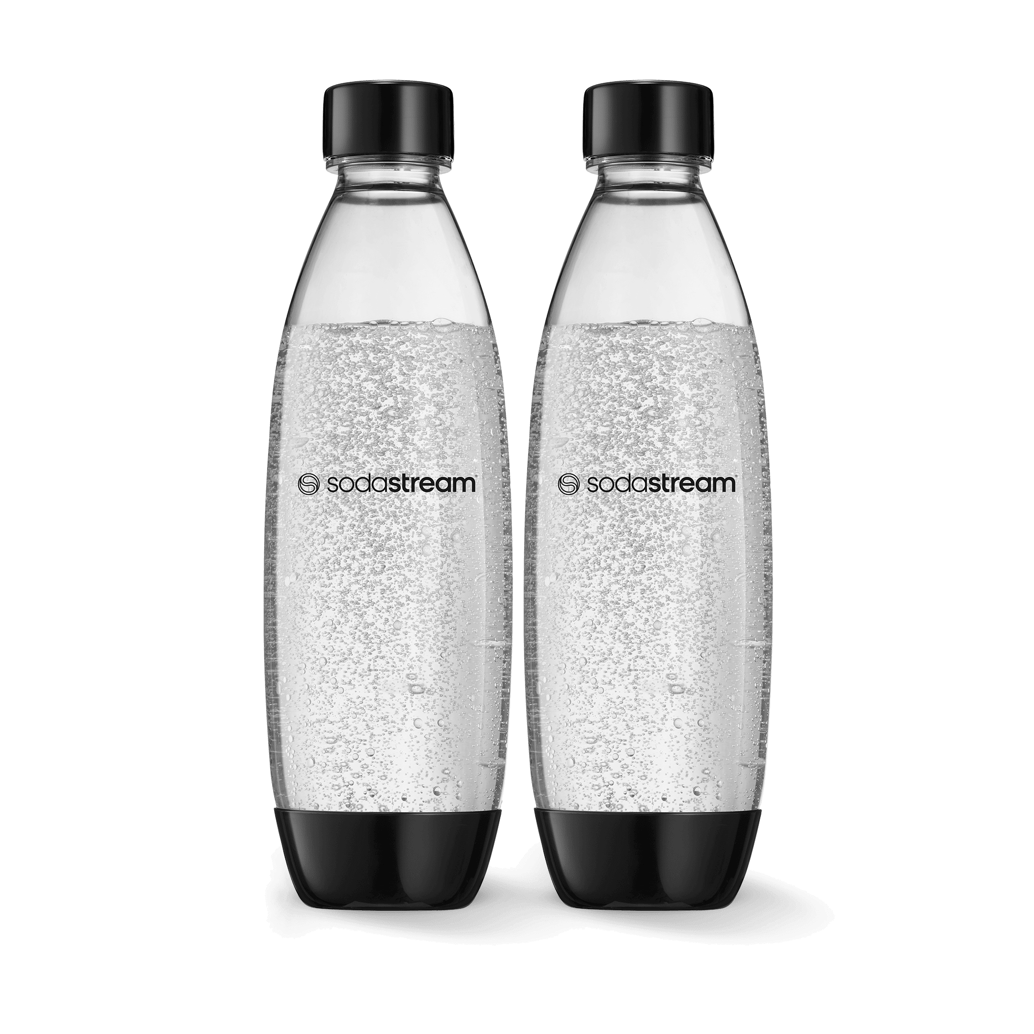 SodaStream 1L Slim Dishwasher Safe Bottles Twin Pack - Black sodastream