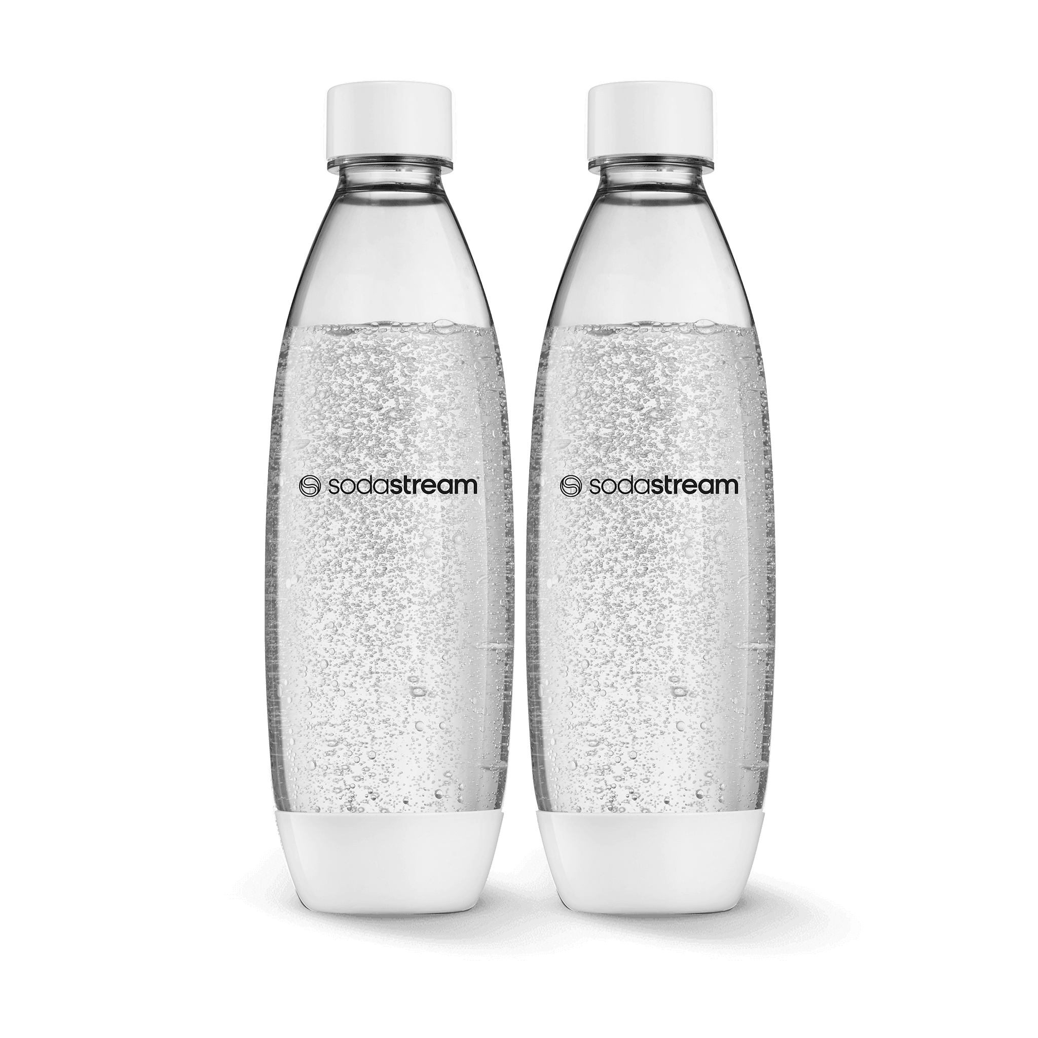 SodaStream 1L Slim Dishwasher Safe Bottles Twin Pack - White sodastream