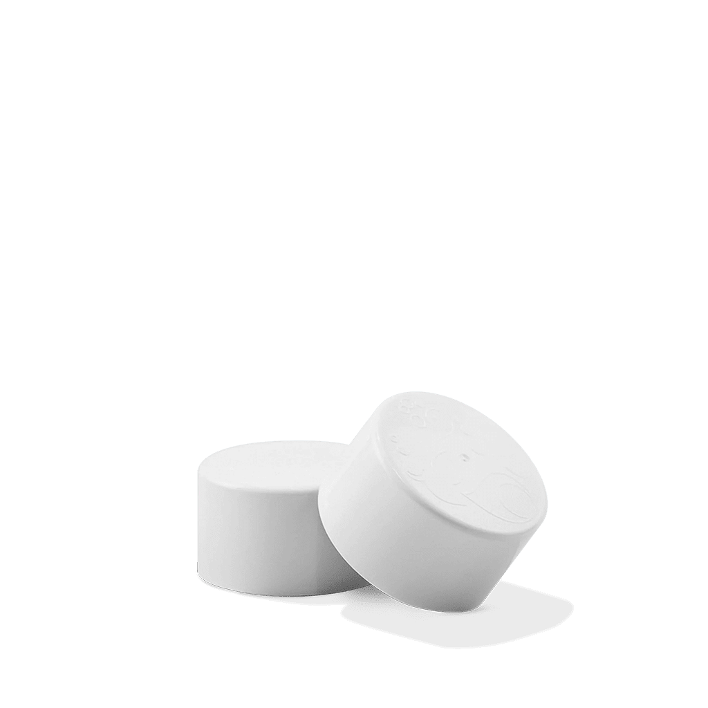 replacement White Bottle Caps Twin Pack
