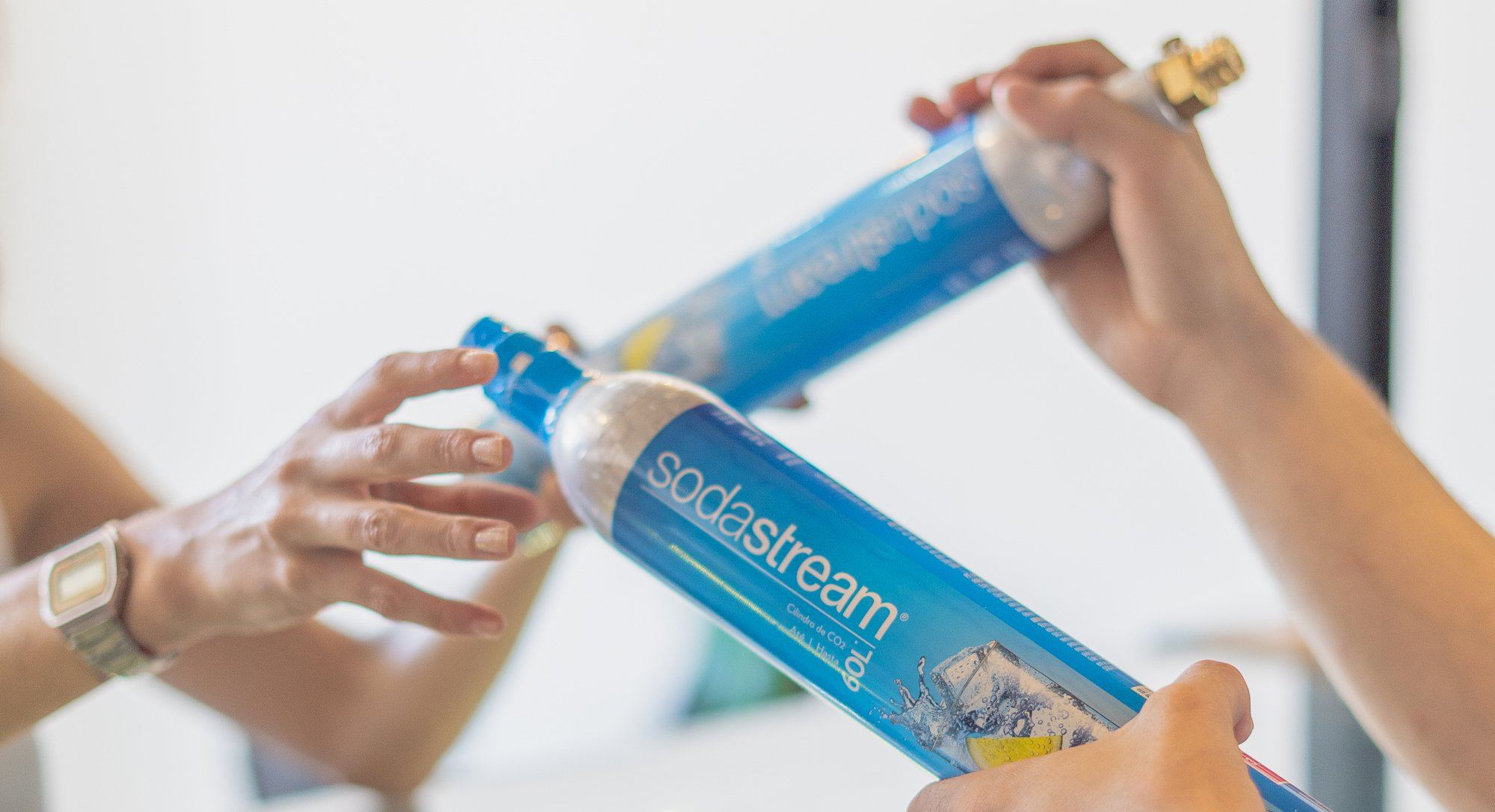 exchanging and refilling your SodaStream CO2 cylinders online is as easy as 1-2-3
