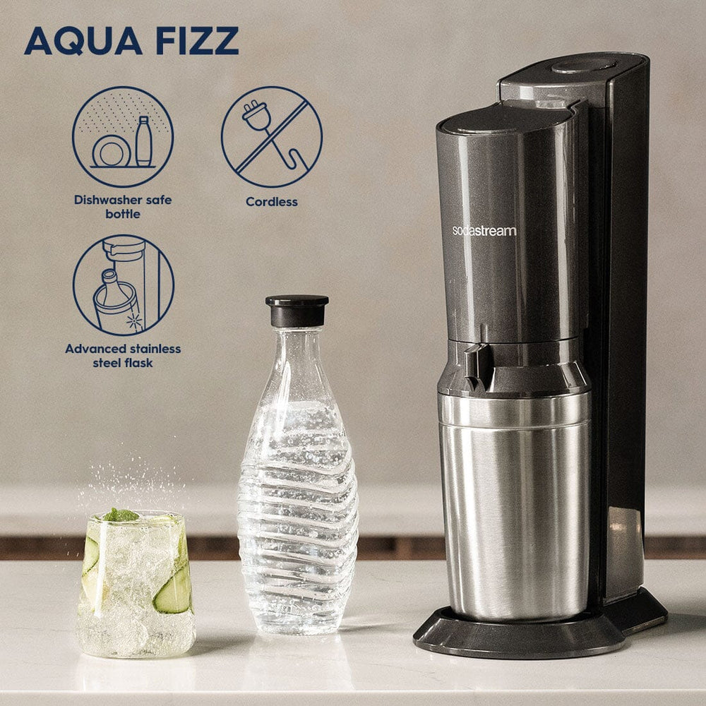 SodaStream Aqua Fizz black sparkling water maker