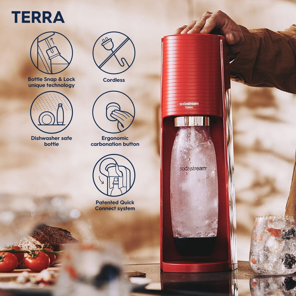 SodaStream Terra red Sparkling Water Maker